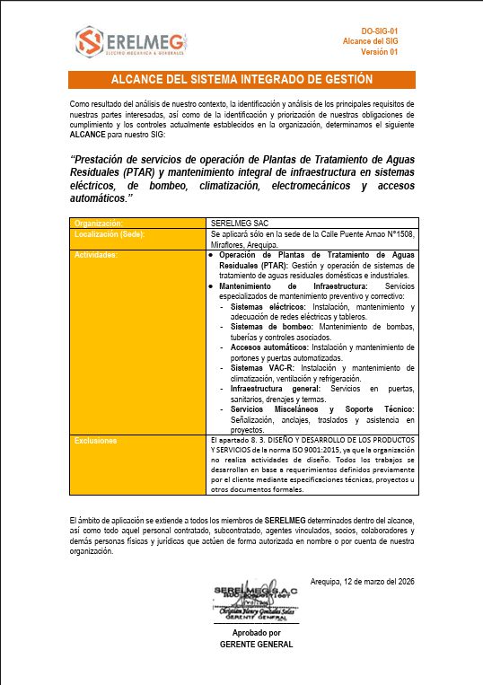 Vista previa del documento Alcance del SIG